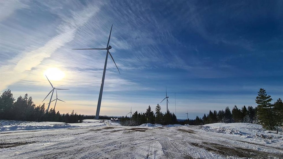 El nuevo parque eólico en Skelleftea, al norte de Suecia.