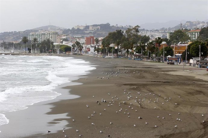 Archivo - Vista de la playa en la barridad de El Palo