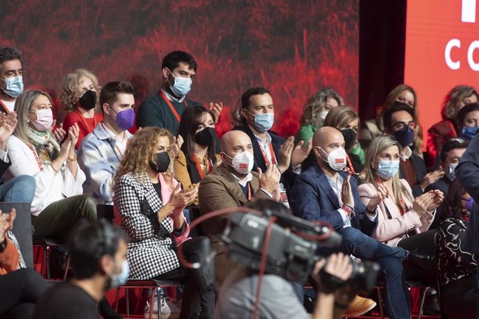 Asistentes a la primera jornada del 14 Congreso del PSdeG, en el Palacio de Congresos y Exposiciones de Galicia, a 7 de diciembre de 2021, en Santiago de Compostela, A Coruña, Galicia, (España). Este evento es el máximo órgano de decisión del PSdeG y e