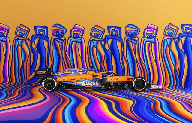 Middle Eastern artist, Rabab Tantawy, designs original artwork race car livery in partnership with Vuse and McLaren Racing
