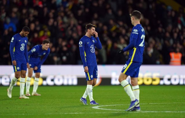 01 December 2021, United Kingdom, Watford: Chelsea's Mason Mount  appears dejected after conceding first goal during the English Premier League soccer match between Watford and Chelsea at Vicarage Road. Photo: Mike Egerton/PA Wire/dpa