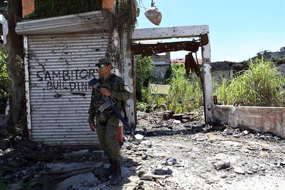 Archivo - Soldado de Filipinas en la ciudad de Marawi
