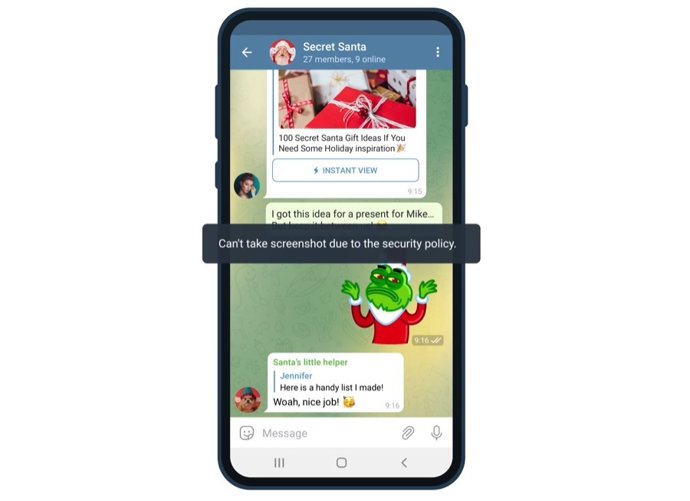 Contenido protegido en los grupos y canales