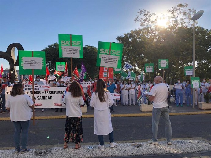 Protesta de enfermeros del Satse.