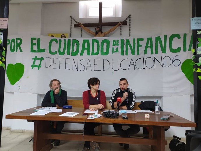 Rueda de prensa de las escuelas infantiles de Madrid para pedir que se mantenga el segundo ciclo de 3 a 6 años.