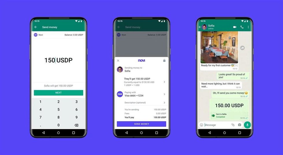 Pagos con criptodivisas con Novi a través de los chats de WhatsApp