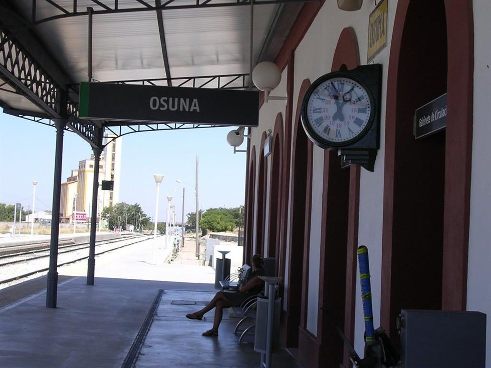 Archivo - Estación de tren de Osuna, en Sevilla.