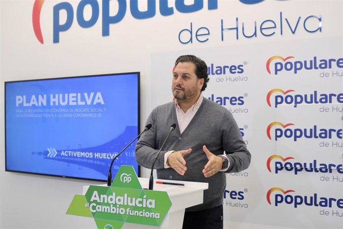 El portavoz del PP en el Ayuntamiento de Huelva, Jaime Pérez.