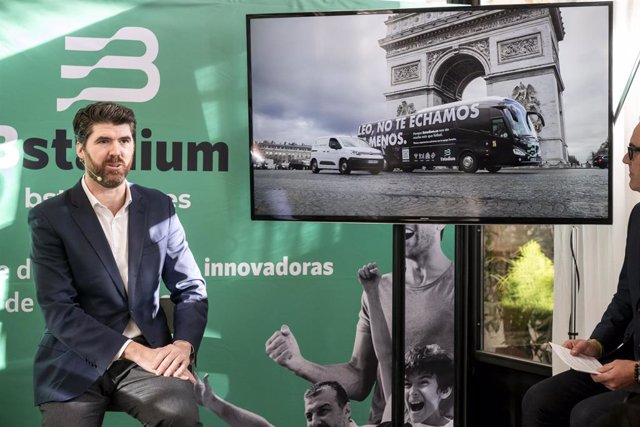 El CEO de Bstadium, Joaquín Martínez, en la presentación del marketplace de experiencias deportivas en Madrid.