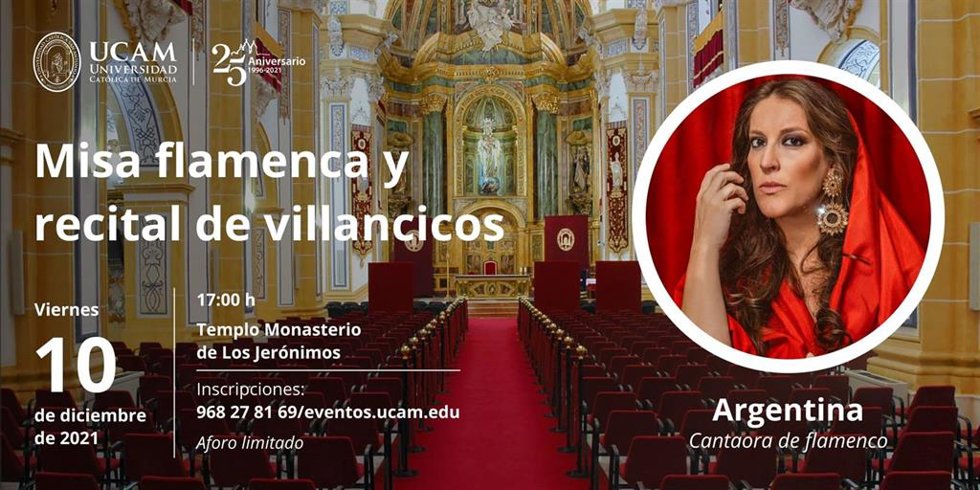 Cartel de la misa flamenca que celebrará la UCAM