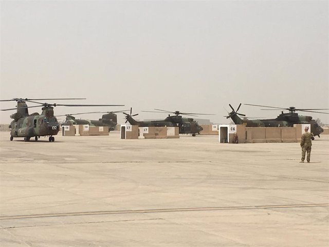 Archivo - Unidad española de Helicópteros en Irak