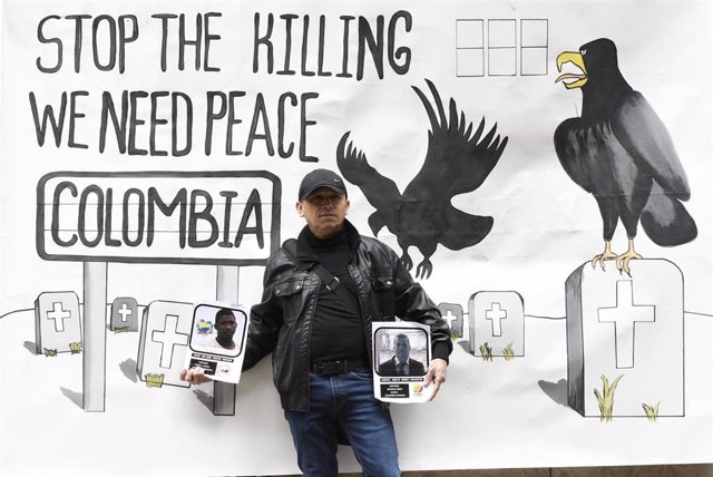 Archivo - Protesta contra los asesinatos de líderes sociales en Colombia.