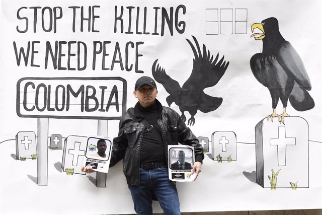 Archivo - Protesta contra los asesinatos de líderes sociales en Colombia