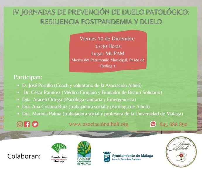 Asociación Alhelí celebra este viernes una jornada sobre el proceso del duelo desde una visión multidisciplinar