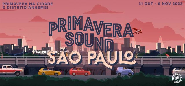 Cartel de la primera edición del Primavera Sound en Sao Paulo (Brasil)