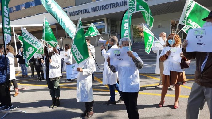 Protesta del sindicato Satse.