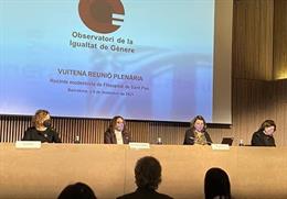 Tània Verge en la primera reunión plenaria de la legislatura del Observatori de la Igualtat de Gènere (OIG) con la conselleria