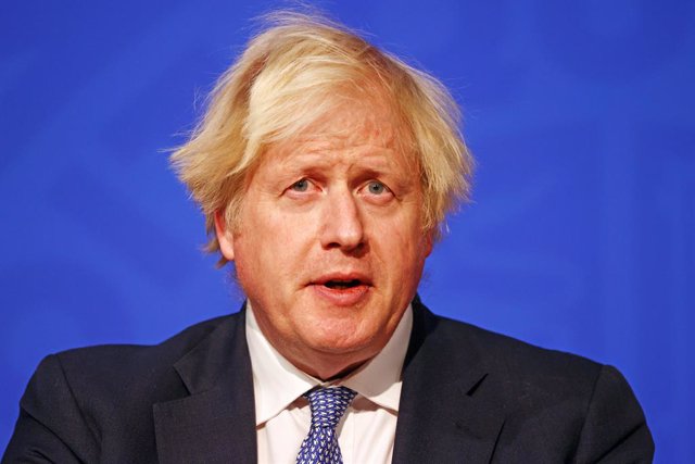 08 December 2021, United Kingdom, London: UKPrime Minister Boris Johnson speaks during a press conference in Downing Street after ministers met to consider imposing new restrictions in response to rising cases and the spread of the Omicron variant. Pho