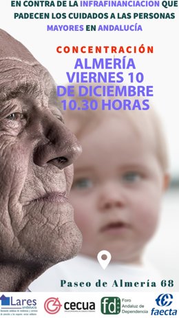 Patronales de atención a la dependencia arrancan este viernes en Almería sus protestas ante la "inacción" de la Junta