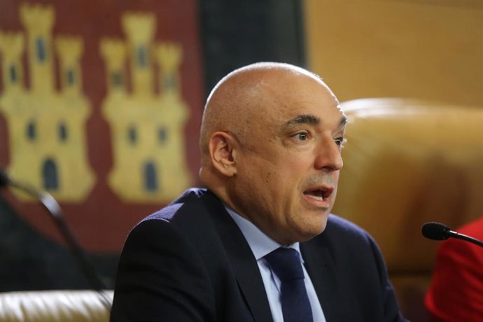 Archivo - El secretario general del Grupo Socialista en el Congreso, Rafael Simancas, interviene en las jornadas 'Diez años del fin de ETA: regeneración y memoria democrática' en la Asamblea de Madrid, a 27 de octubre de 2021, en Madrid, (España). Este 