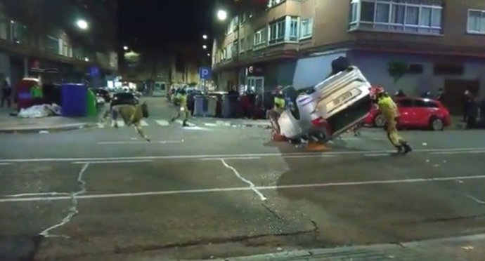 Accidente en el paseo de Juan Carlos I en Valladolid.