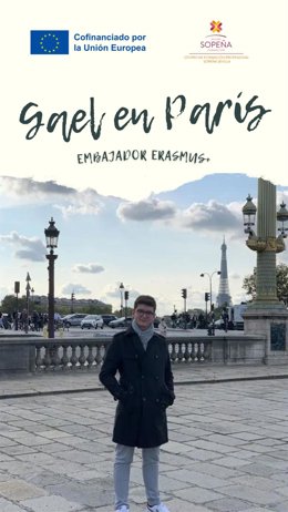 El alumno del Centro de Formación Profesional Sopeña Sevilla, Gael Bretones, será reconocido este lunes.