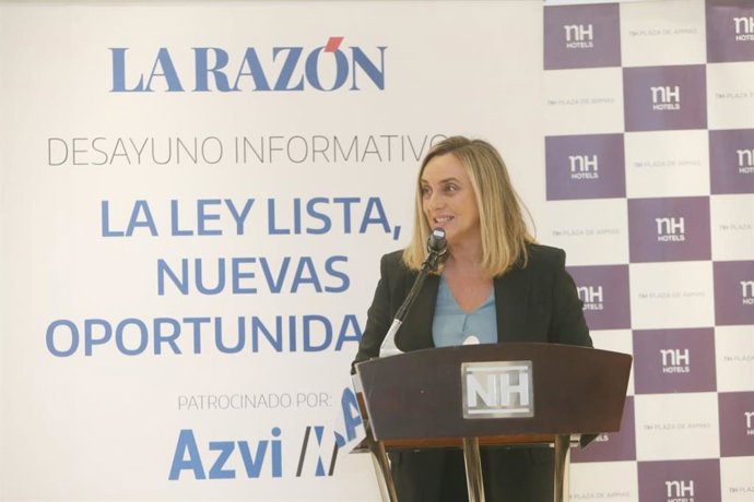 La consejera de Fomento, en un desayuno informativo organizado por La Razón.