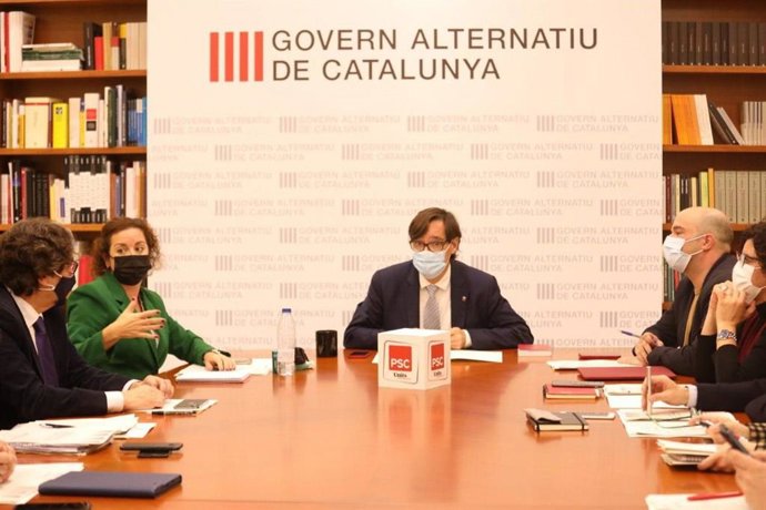 Salvador Illa (PSC) preside la reunión del 'Govern alternativo' del PSC-Units.
