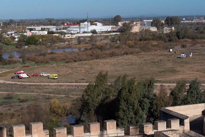 Dispositivo de búsqueda del joven de 21 años Pablo Sierra desaparecido el 2 de diciembre, a 5 de diciembre de 2021, en Badajoz, Extremadura, (España). 