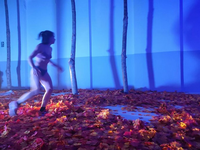 Pie de foto: Roser Vilajosana en la obra Oflia, de lex Rigola.