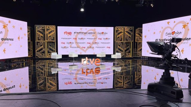 Plató de RTVE para anunciar la recepción de canciones para el Benidorm Fest 2022