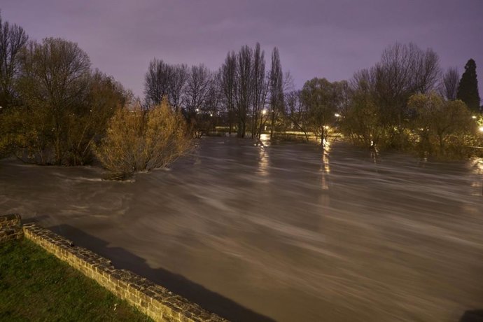 El río Arga, en Pamplona.