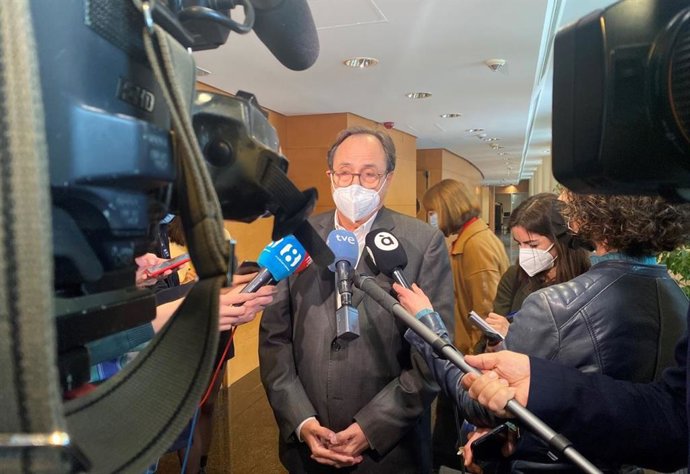 El conseller de Hacienda y Modelo Económico, Vicent Soler, tras la Comisión Mixta.