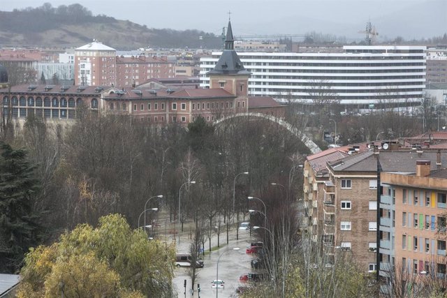 Imagen de las inundaciones en Pamplona