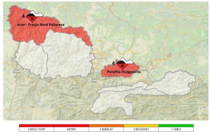 Riesgo de aludes en Catalunya el 10 de diciembre de 2021.