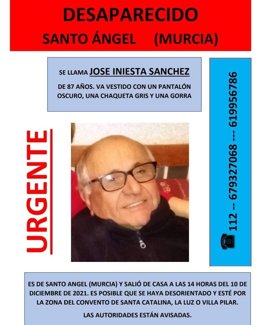 Cartel de aviso del desaparecido