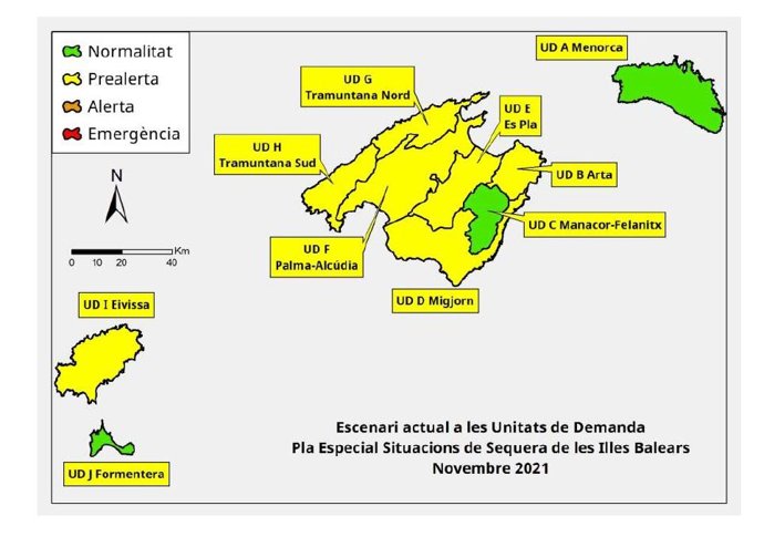 Escenario de Unidades de Demanda en noviembre de 2021.