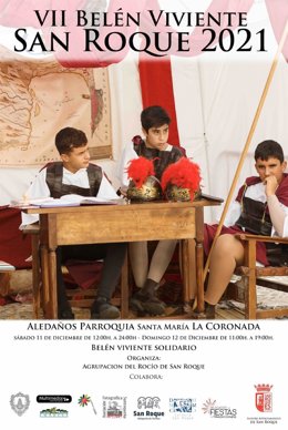 Cartel anunciador del VII Belén Viviente de San Roque.