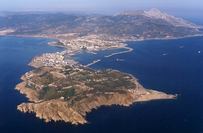 Archivo - Vista aérea de Ceuta