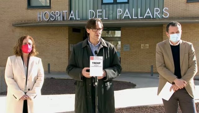 El líder del PSC en el Parlament de Catalunya, Salvador Illa, visita l'Hospital del Pallars