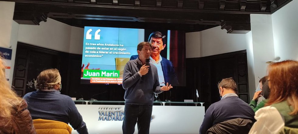 Juan Marín este sábado con afiliados en Sevilla