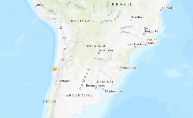 Terremoto de magnitud 5,6 en la escala de Richter en Chile