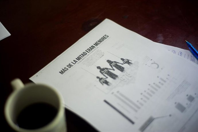 Archivo - Documentación del juicio por la masacre de El Mozote, en El Salvador