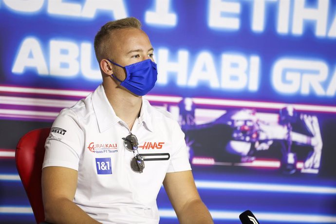 MAZEPIN Nikita (rus), Haas F1 Team VF-21 Ferrari, portrait, Thursday press conference during the Formula 1 Etihad Airways Abu Dhabi Grand Prix 2021, 22th round of the 2021 FIA Formula One World Championship from December 10 to 12, 2021 on the Yas Marina
