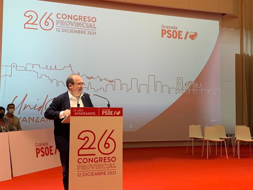 Miquel Iceta en el congreso este sábado.