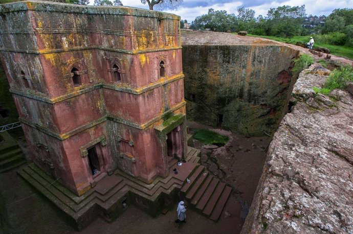 Archivo - Las igelsias excavadas en piedra de Lalibela, en Etiopía