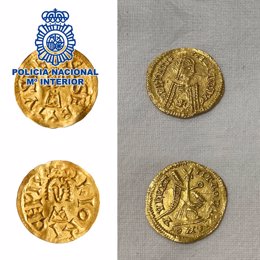 Recuperadas dos monedas visigodas de oro de gran valor histórico en León y en Saceruela (Ciudad Real)