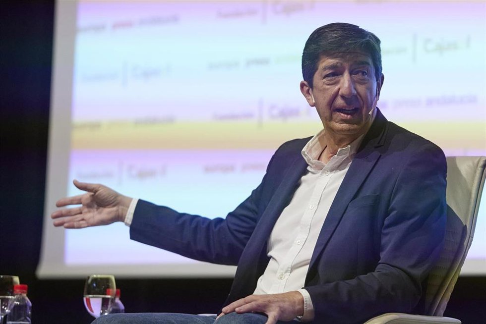 El vicepresidente de la Junta de Andalucía, Juan Marín, en una imagen de 4 de diciembre durante un Encuentro informativo de Europa Press Andalucía.