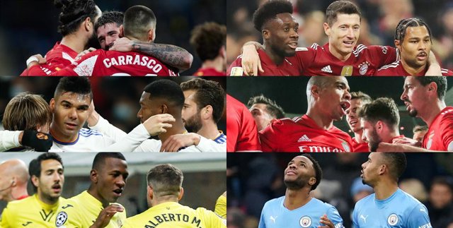 Reial Madrid-Benfica, Atlètic de Madrid-Bayern i Vila-real-City
