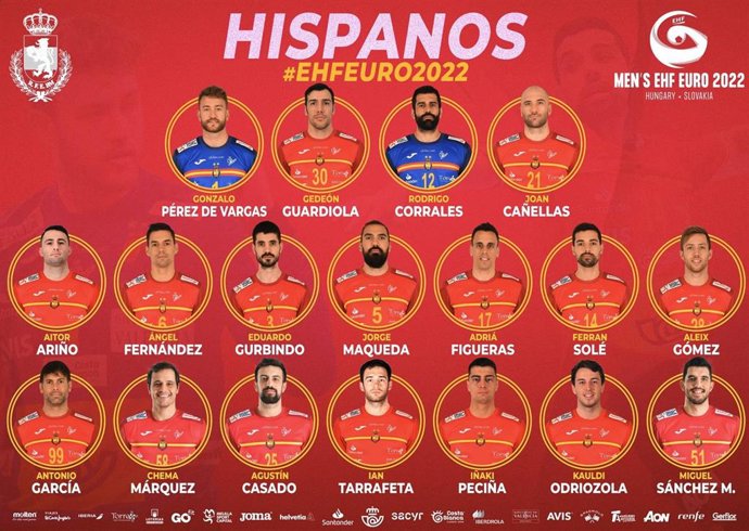 Convocatoria de los Hispanos para preparar el Europeo de balonmano masculino de 2022
